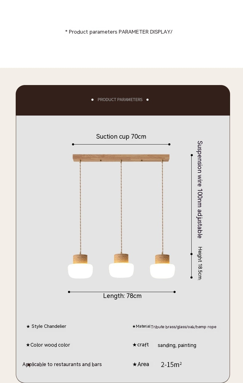 Log Design Bar Pendant